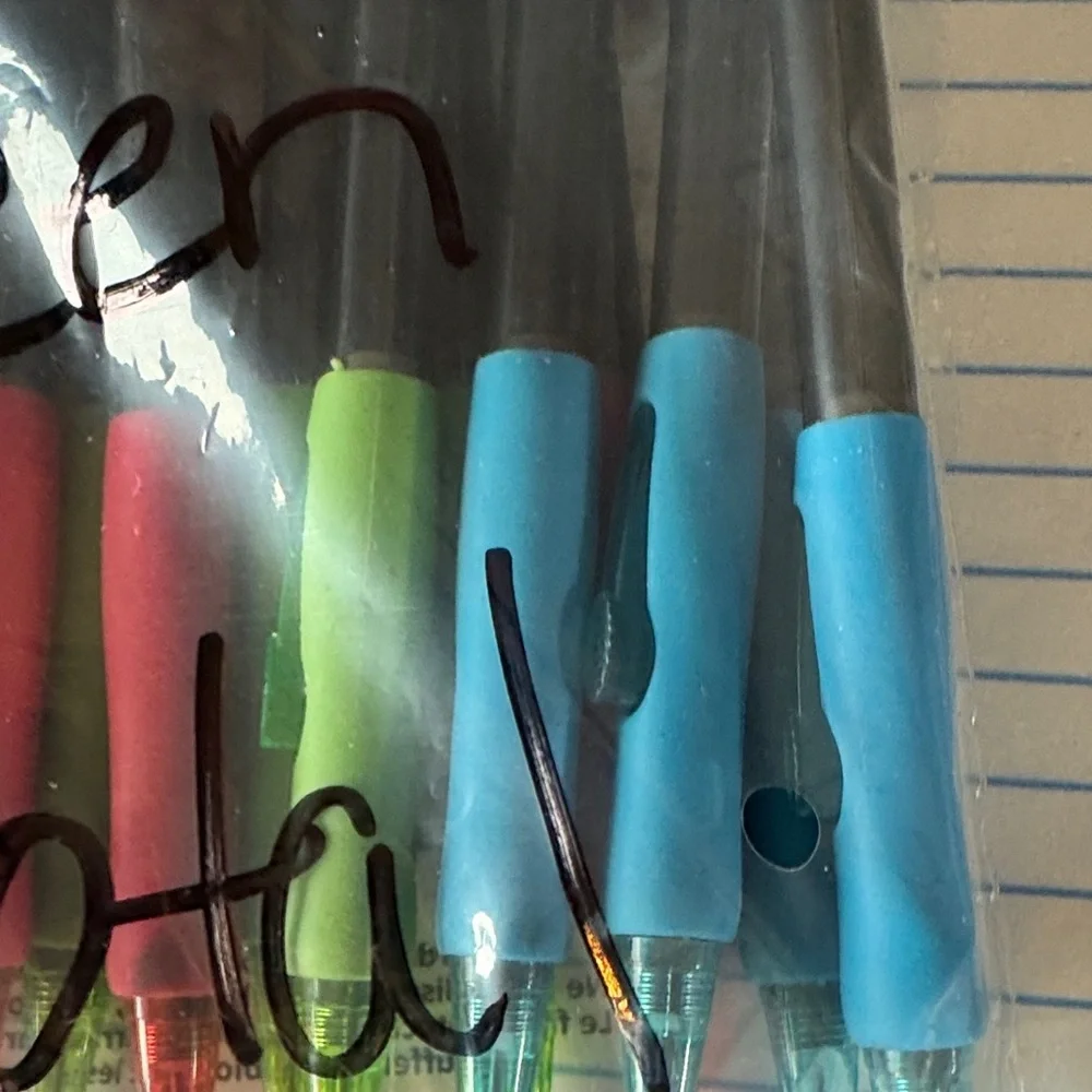 ★ Pack of 6 Blue & Red Gel Pens Smooth Writing School Office Supplies